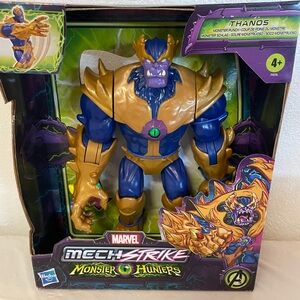 Marvel Mech Strike Monster Hunters Thanos Action Figure - Blue & Gold
